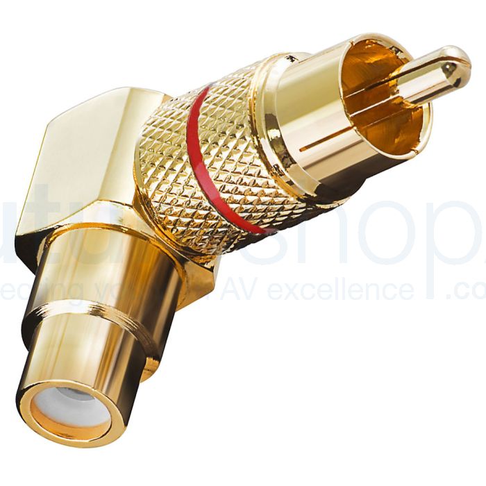 GooBay RCA (Female) to RCA (Male) 90° Adaptor - Red