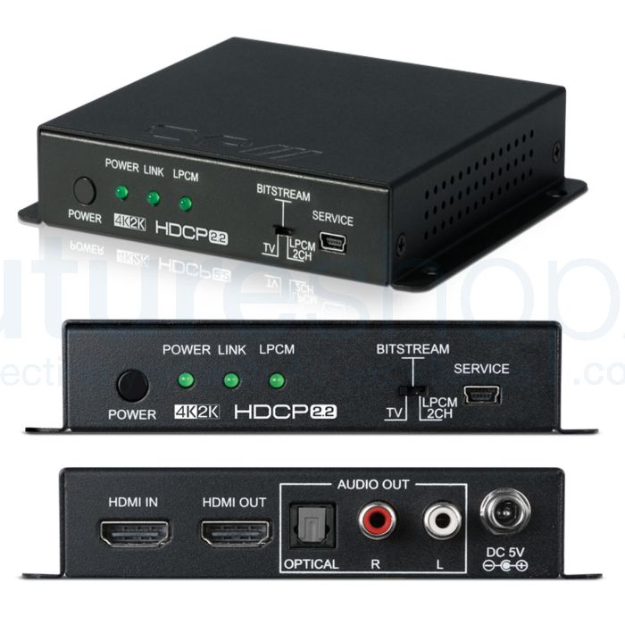 CYP HDMI Audio De-embedder (up to 5.1) with built-in Repeater (4K, HDCP2.2, HDMI2.0)
