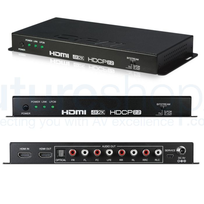 CYP HDMI Audio De-embedder (up to 7.1) with built-in Repeater (4K, HDCP2.2, HDMI2.0)