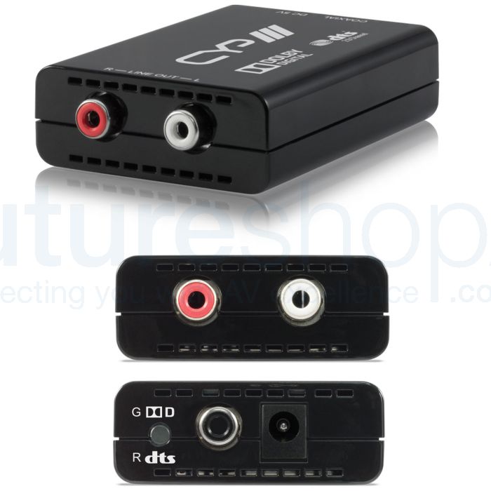 CYP AU-D5D Coaxial to Analogue Stereo Audio Convertor with Dolby Digital & DTS 2.0 Decoder