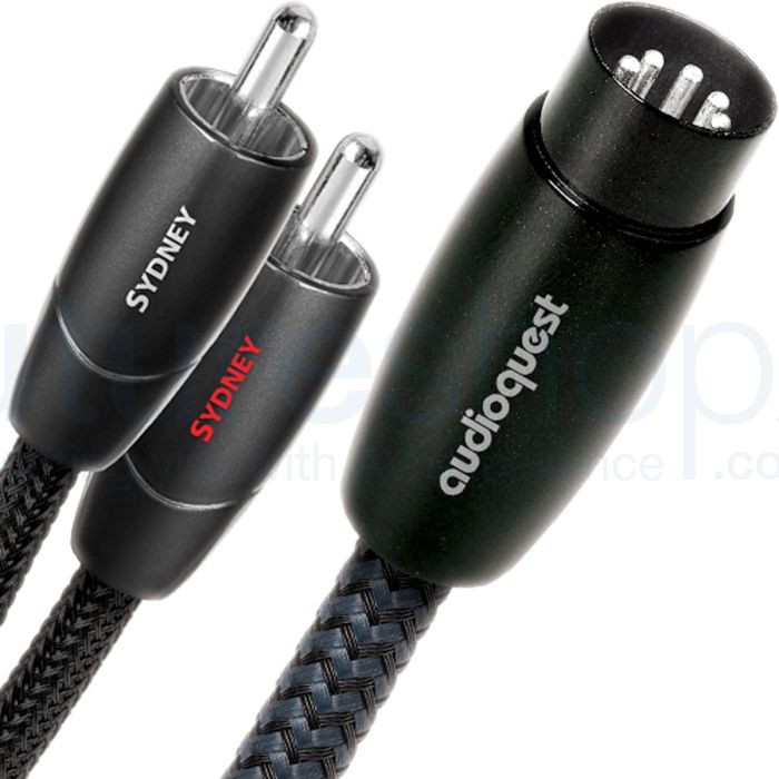 AudioQuest Sydney 5 Pin DIN to 2 RCA Audio Cable 1m
