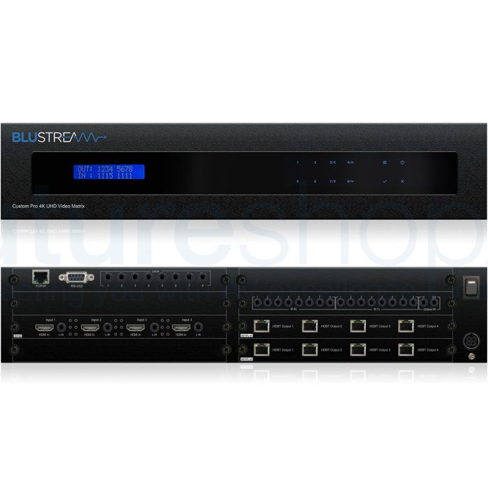 Blustream PRO48HBT70CS Custom Pro 4x8 HDBaseT CSC Matrix (4K 60Hz 4:4:4 up to 40m)