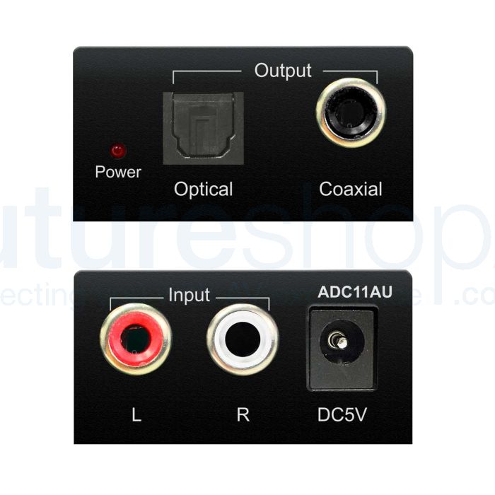 Blustream ADC11AU Analogue to Digital Audio Converter - Front & Back