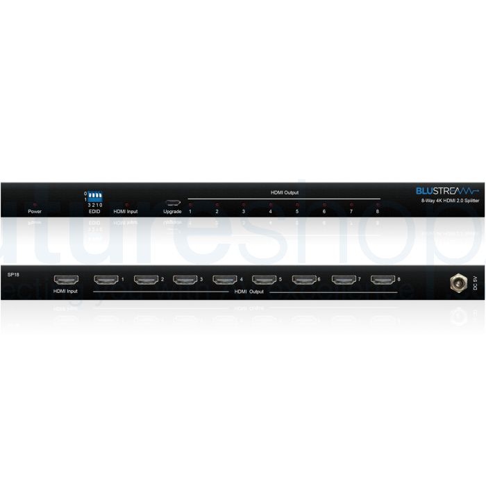 Blustream SP18 8-Way 4K HDMI 2.0 HDCP 2.2 Splitter with EDID Management