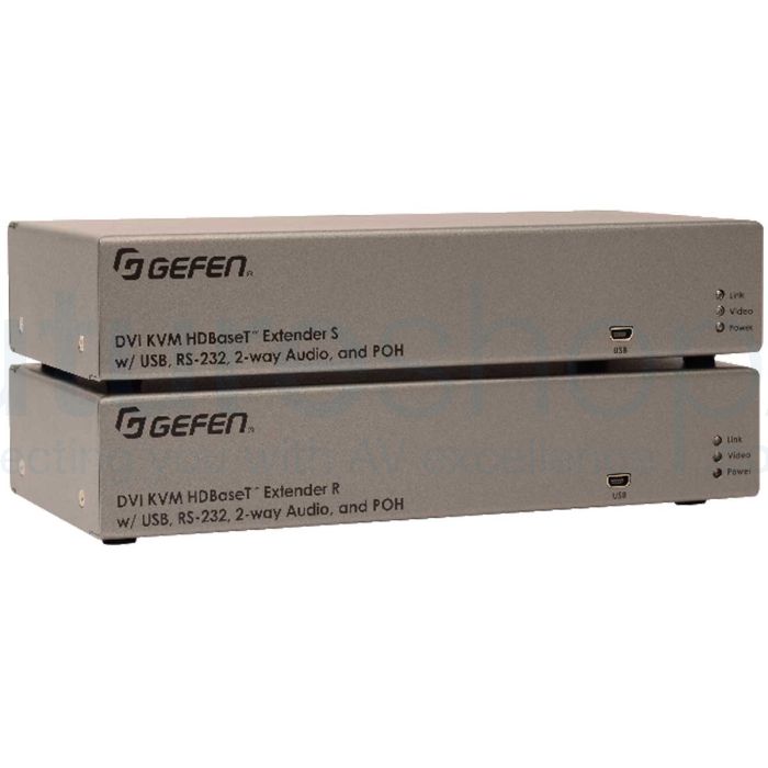 Gefen EXT-DVIKA-HBT2 HDBaseT 2.0 - Extend DVI, USB, RS-232, 2-way Audio (HD Distribution)