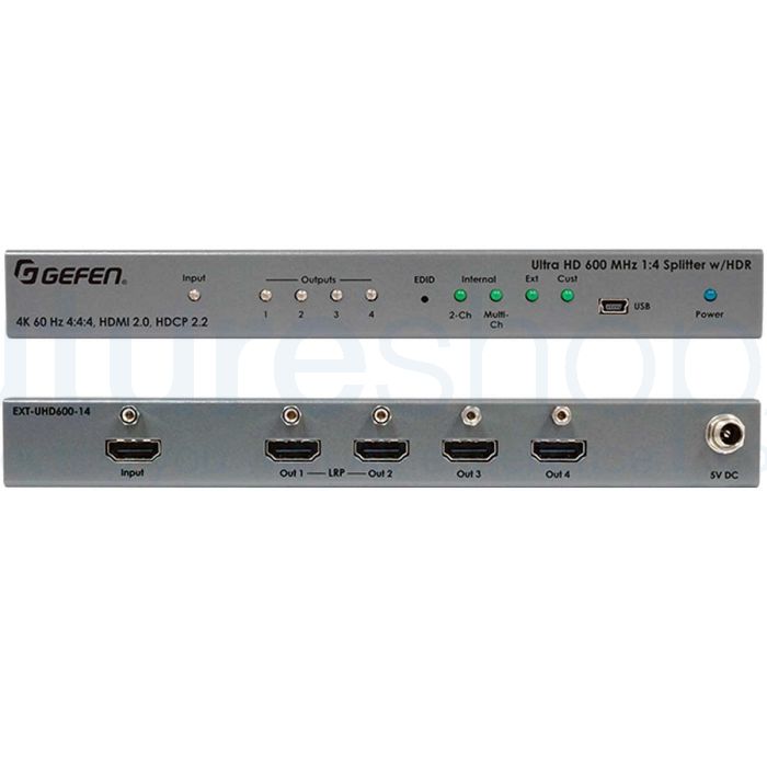 Gefen EXT-UHD600-14 4K Ultra HD 600 MHz 1:4 Splitter w/ HDR