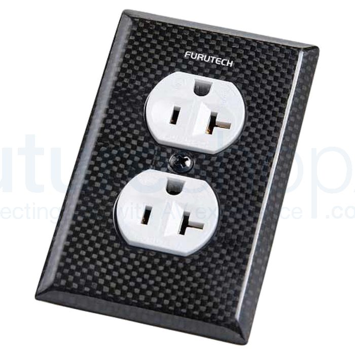 Furutech 104-D US Duplex Receptacle Cover Plate - Carbon Fibre