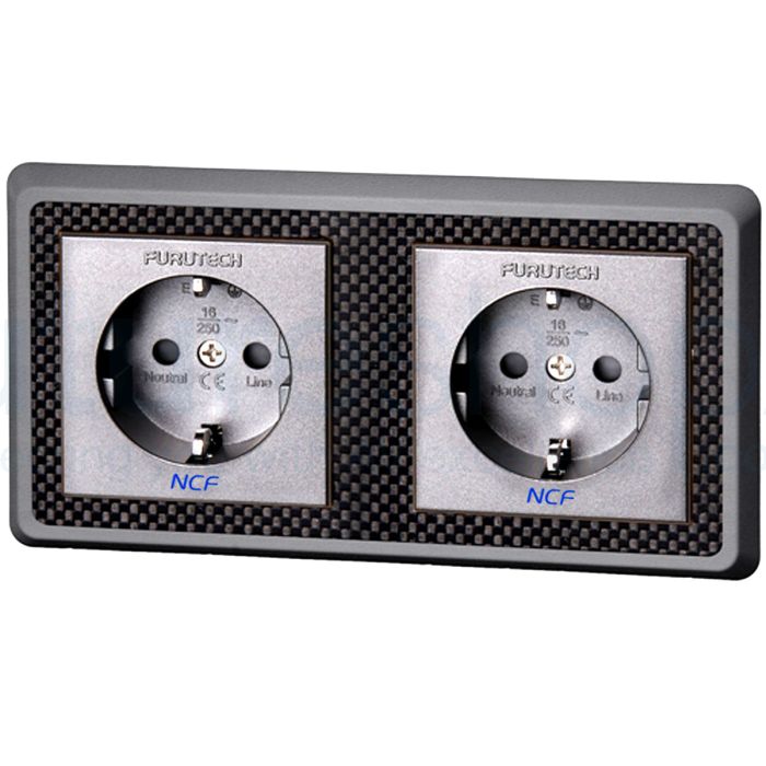 Furutech FT-SWS-D NCF Rhodium High Performance Duplex SCHUKO Wall Sockets