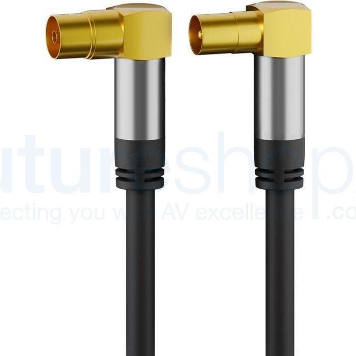 GB Quad Shielded Coaxial 90° TV Aerial Cable 
