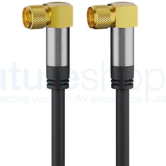 GB Quad Shielded Coaxial 90° Satellite Cable 