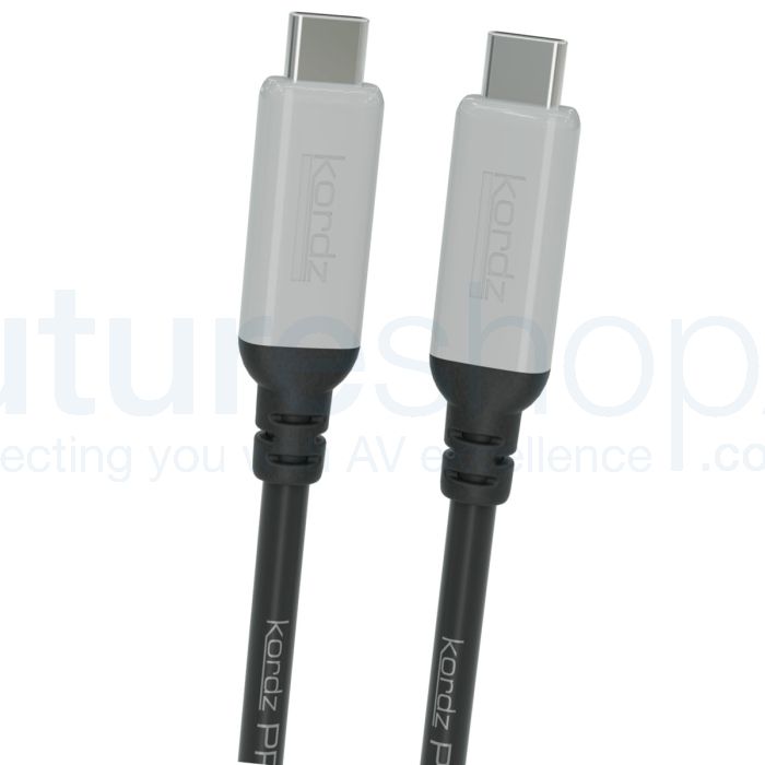 Kordz PRO 20Gbps 60W Passive USB-C Cable, charcoal, 3m