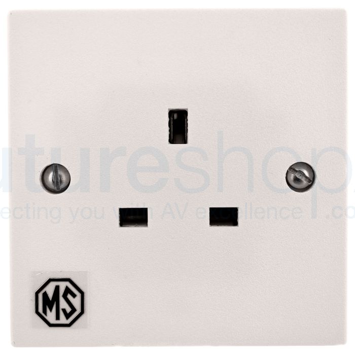 MS HD Power Audio Quality UK Single Gang Wall Socket Rhodium - MS9297Rh