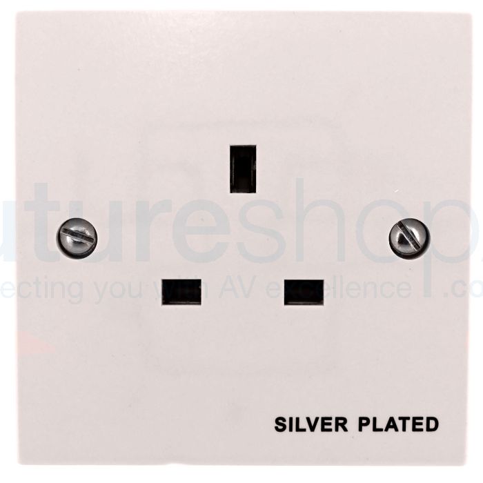 MS HD Power Audio Quality UK Single Gang Wall Socket Silver - MS9297S
