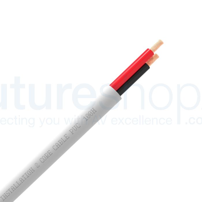 QED QX16/2 2 Core Speaker Cable White PVC - Custom Length