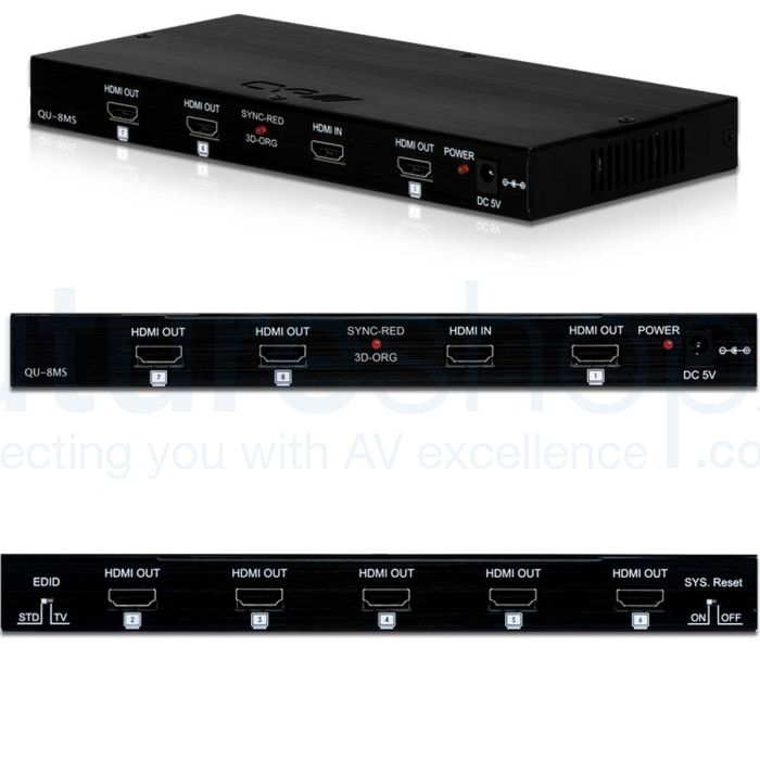CYP QU-8MS v1.3 HDMI 1x8 Splitter with System Reset
