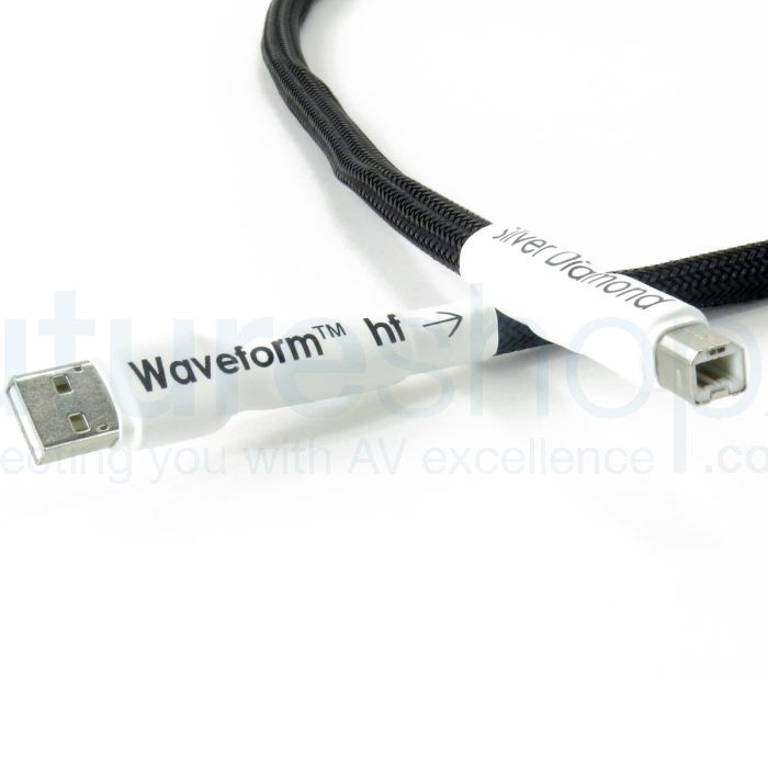 Tellurium Q Silver Diamond Waveform hf USB Type A to Type B Cable 1m