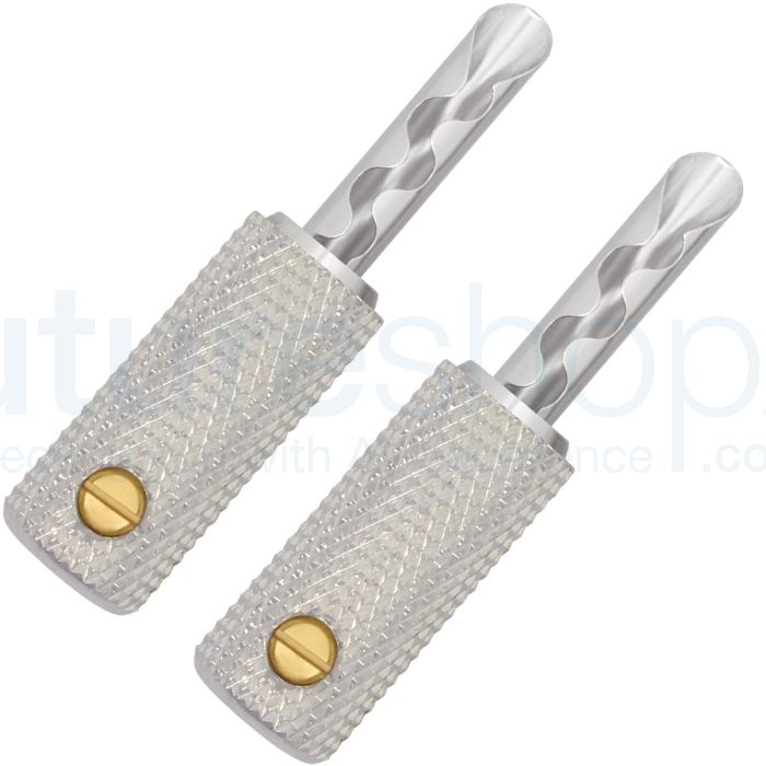 Wireworld Silver-Plated 4mm Banana Plugs - 2 Pack