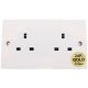 MS HD Power Audio Quality UK Double Gang Wall Socket Gold - MS9296G