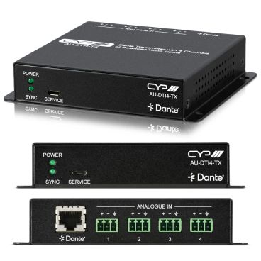 CYP AU-DTI4-TX Dante Transmitter with 4 Channels of Balanced Mono Inputs