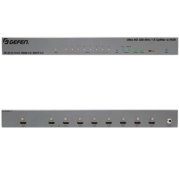Gefen EXT-UHD600-18 4K Ultra HD 600 MHz 1:8 Splitter w/ HDR