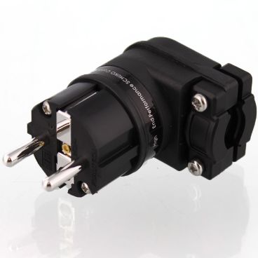 Furutech FI-E12L High End Performance Angled Schuko Connector - Rhodium