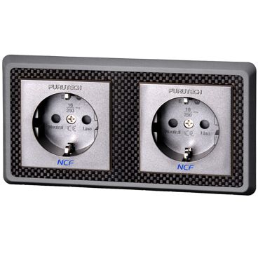 Furutech FT-SWS-D NCF Rhodium High Performance Duplex SCHUKO Wall Sockets