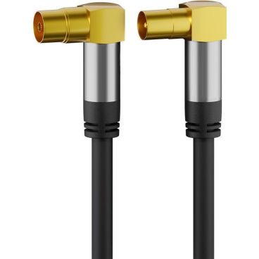 GB Quad Shielded Coaxial 90° TV Aerial Cable 