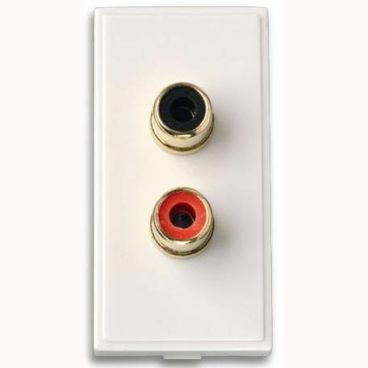 FSUK MEDIA-RCA-X2-PHONO-PLATE Click Media RCA x 2 Phono Outlet