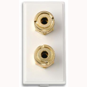 FSUK MEDIA-OUTLET-X2-PLATE Click Media Loudspeaker Outlet x 2