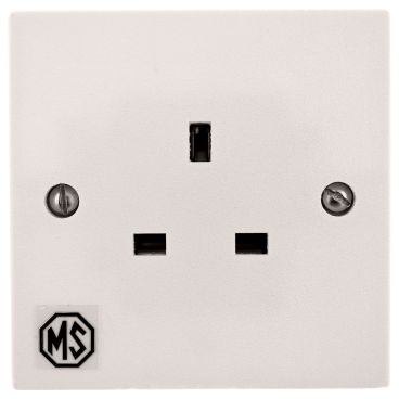 MS HD Power Audio Quality UK Single Gang Wall Socket Rhodium - MS9297Rh