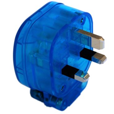 MS HD Power 'The Blue' 13A UK Plug Silver - MS328SK