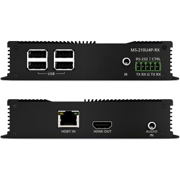 MSolutions MS-210U4P HDBaseT KVM Extender Set - 4k to 40m (1080p to 70m)
