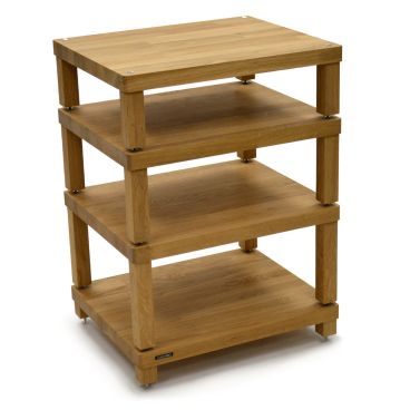 Atacama Podium 6 XL Solid Oak Hi-Fi Rack Inc. Base Shelf