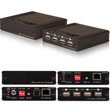 CYP PU-USB-KIT USB extender USB 2.0 over Single CAT5e/CAT6 (100m) Kit (HD Distribution