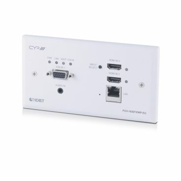CYP PUV-1630TXWP-EU – HDBaseT1 switching Wallplate Transmitter (EU version) for the Reverse Power PUV-1600 Series