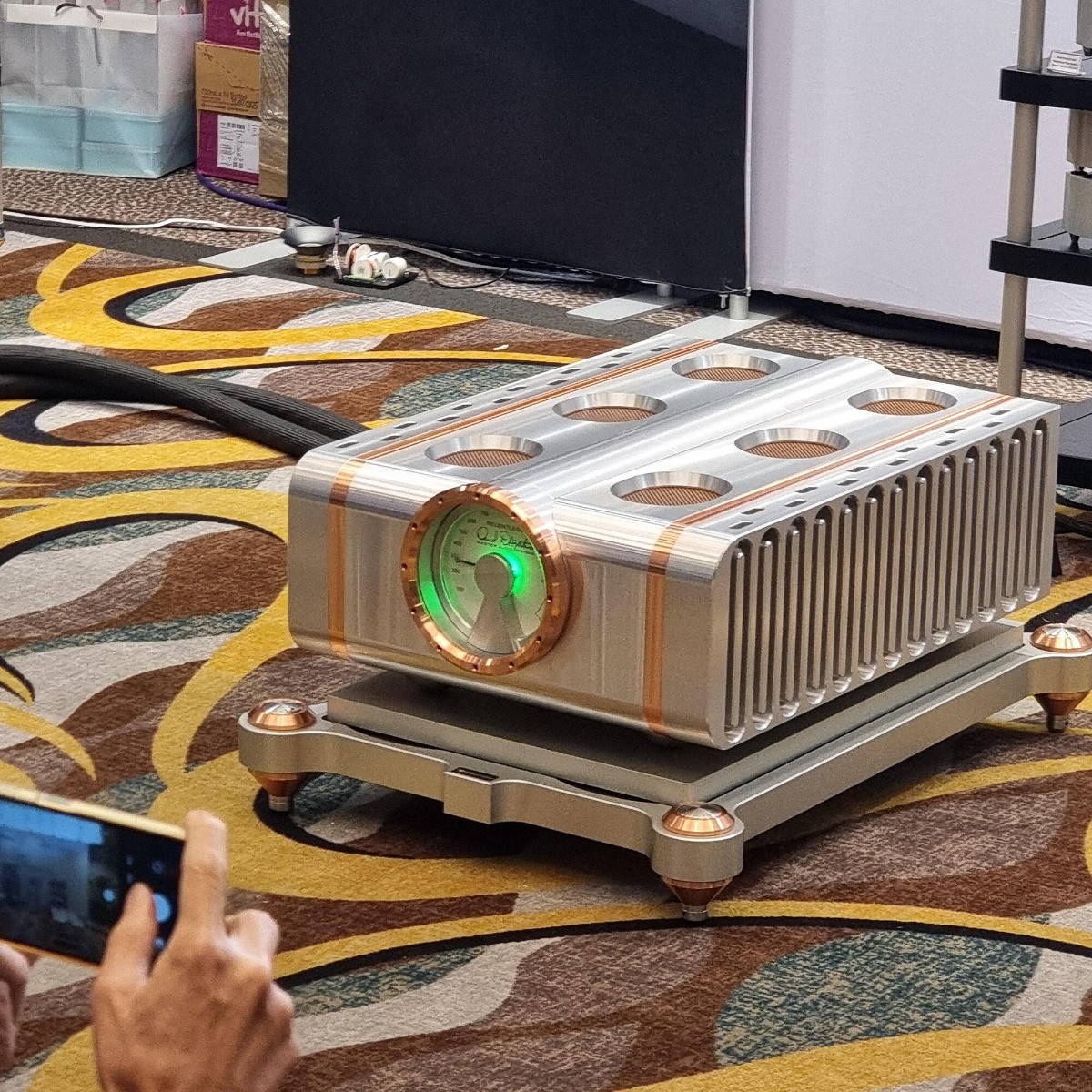 High-end loudspeaker demonstration room at the Hong Kong High End AV Show 2023