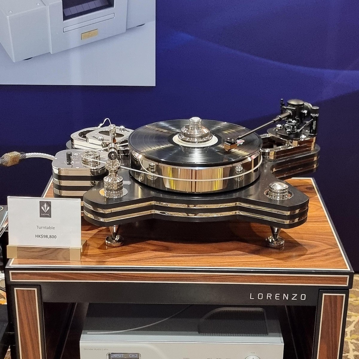 Vinyl record and CD display at the Hong Kong High End AV Show 2023 exhibition floor