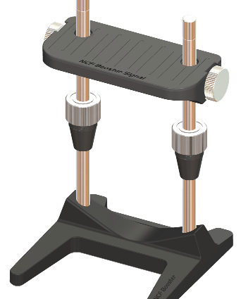 Shaft Bar Adjusters on the NCF Booster-Signal Drawing of two Furutech Shaft Bar Adjusters fitted to the shaft bars of an NCF Booster-Signal, below its connector holder