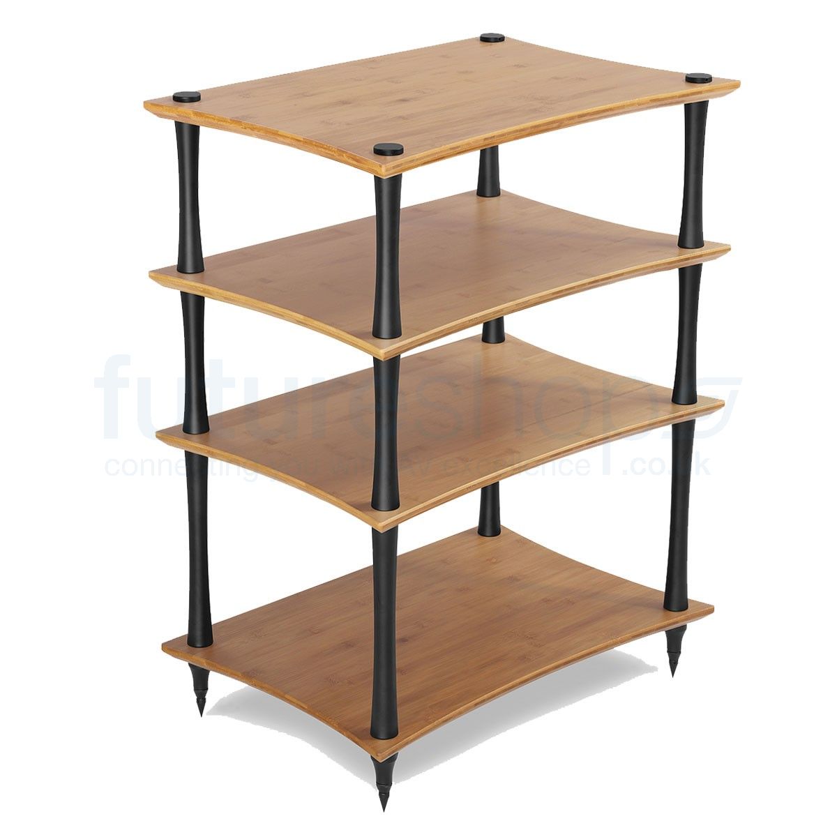 Quadraspire Q4 EVO hi-fi rack in natural bamboo finish