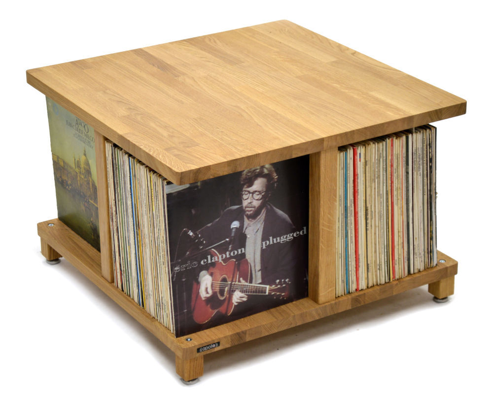 Atacama Apollo vinyl storage coffee table in natural oak