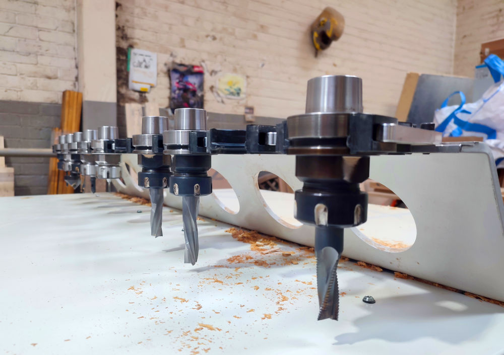 CNC cutting bits used in Atacama's precision hi-fi furniture manufacturing