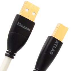 Atlas Element SC USB audio cable showing solid core copper conductor construction