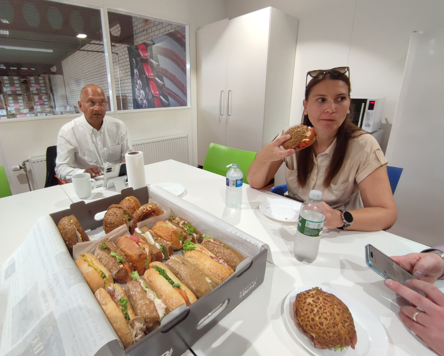 FutureShop team at lunch during the AudioQuest Netherlands visit