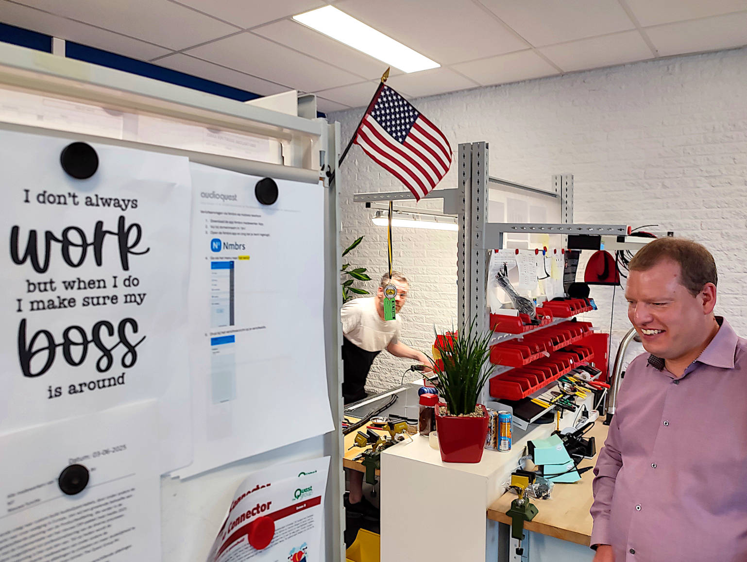 FutureShop team member at the AudioQuest facility in Roosendaal, Netherlands