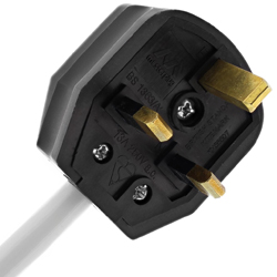 Merlin Tarantula MK6 UK mains power cable showing robust construction and UK mains plug