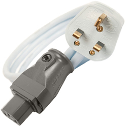 Supra LoRad 1.5 CE-approved audio grade shielded mains cable showing aluminium foil screen construction