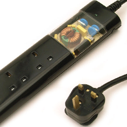 Tacima CS947 6-way mains conditioner with hard-wired 2m cable and six filtered power sockets
